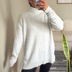 LOFT Speckled Grey Turtleneck Sweater